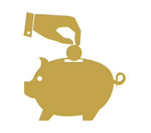 Hand putting a coin into a piggy bank indicating retirement planning